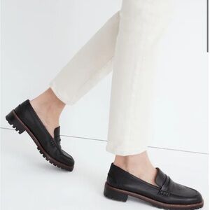 Madewell Black Leather Loafers
